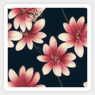 Floral Seamless Tile Design - Pink Flowers Sticker